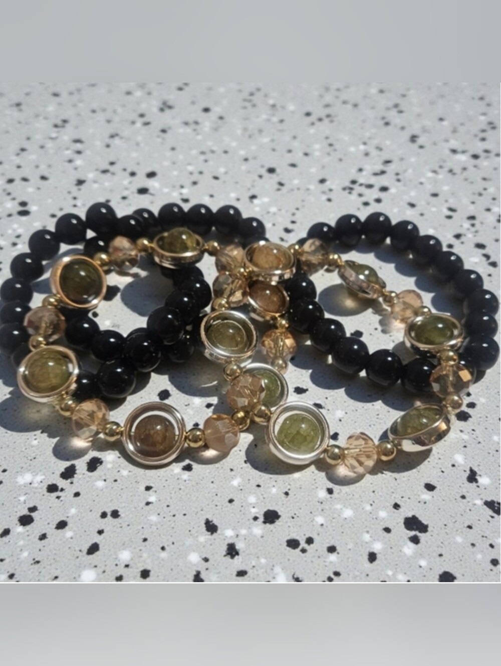 5 Glass Beaded Bracelet Set NWT
